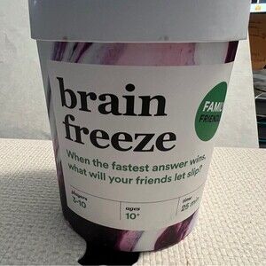 Brain Freeze Family Card Game: The Speak-Before-You-Think Party Game. NEW